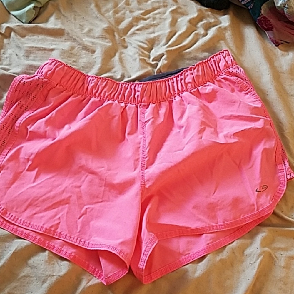 Pink workout shorts